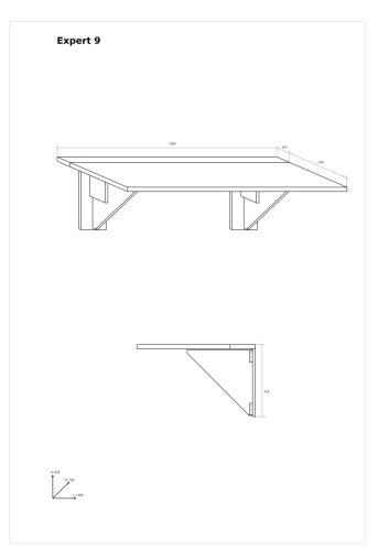 Expert 9 lehajtható étkezőasztal - Endgrain tölgy