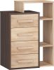 Rio komód 4 fiók jobbos - Sötét Sonoma tölgy - Világos Sonoma tölgy