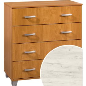 Komód 4 fiók KN-8044S - Fehér tölgy