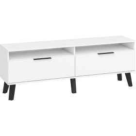 Sven TV-állvány 2 ajtó - Fehér - Fényes fehér