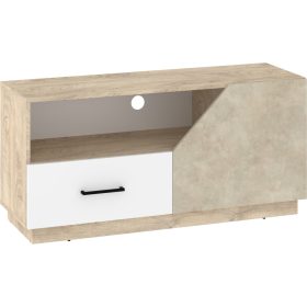   Pax 120 TV-állvány 1 ajtó 1 fiók - Endgrain tölgy - Fehér - Granada mandula