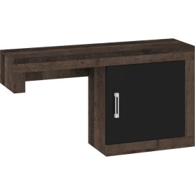   Verin TV-állvány rátét elem 1 ajtó jobbos - Grange tölgy - Fényes fekete