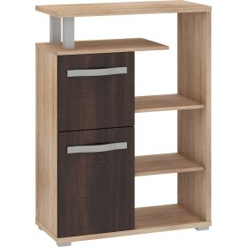   Angel magas könyvespolc 2 ajtó - Világos Sonoma tölgy - Sötét Sonoma tölgy