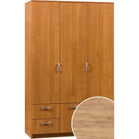   Wenecja 2 gardróbszekrény 3 ajtó 2 fiók tükör nélkül - Arany tölgy