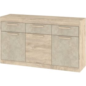   Maximus komód 3 ajtó 3 fiók - Endgrain tölgy - Granada mandula