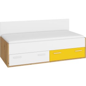 Hey ágykeret 205 - Artisan tölgy - Fehér - Sárga