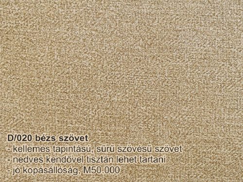 Triest bézs heverő, jobbos