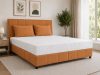 Gilbert ágyneműtartós kárpitozott franciaágy 180x200 cm - Narancs