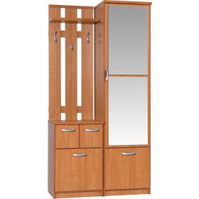 Barcelona 100 LUX előszoba szekrény tükörrel - Éger