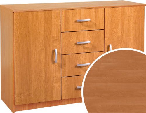 Komód 2 ajtó 4 fiók K-1244S2D - Éger