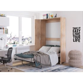 Teddy szekrényágy 120 - Világos Sonoma tölgy