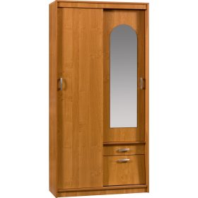   Aleksander 3 Z tolóajtós gardróbszekrény tükörrel - Éger