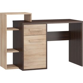   Rio íróasztal 1 ajtó 1 fiók balos - Sötét Sonoma tölgy - Világos Sonoma tölgy