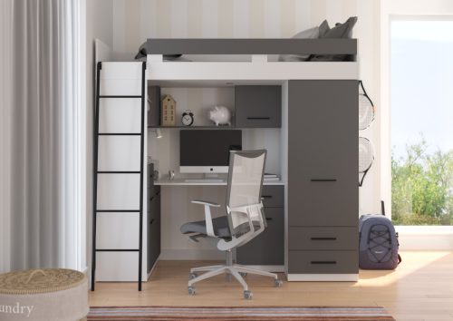 Smyk galériaágy balos - Fehér - Szürke