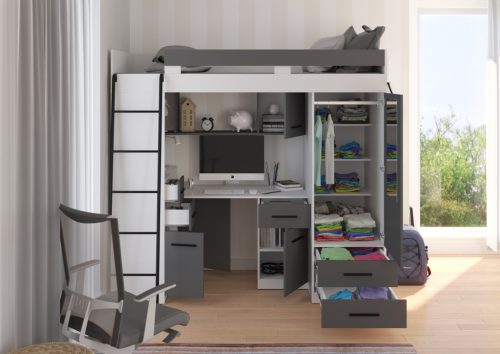 Smyk galériaágy balos - Fehér - Szürke