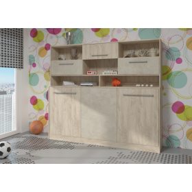   Magasító Roger szekrényágyhoz - Endgrain tölgy - Granada mandula