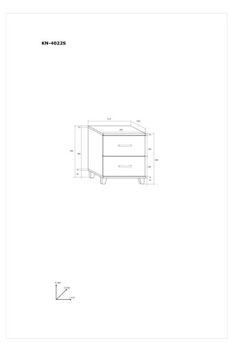 Éjjeliszekrény 2 fiók KN-4022S - Cremona tölgy