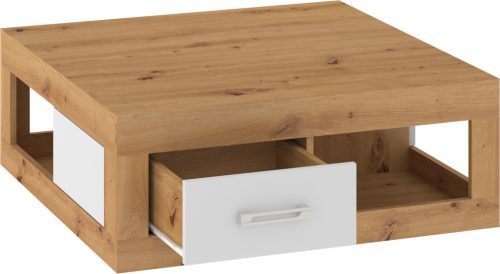 Verin dohányzóasztal - Artisan tölgy - Fehér