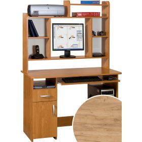 Kier Max számítógépasztal magasítóval - Arany tölgy