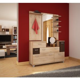   Grand előszoba bútor szett - Világos Sonoma tölgy - Sötét Sonoma tölgy