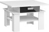 Solo dohányzóasztal 2 fiók - Fehér - Fényes fekete