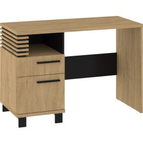 Lamir íróasztal 1 ajtó 1 fiók - Stone tölgy - Fekete