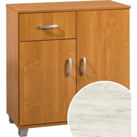 Komód 2 ajtó 1 fiók KN-8041S2D - Fehér tölgy