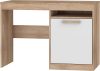 Maximus íróasztal 1 ajtó - Világos Sonoma tölgy - Fényes fehér