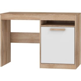   Maximus íróasztal 1 ajtó - Világos Sonoma tölgy - Fényes fehér