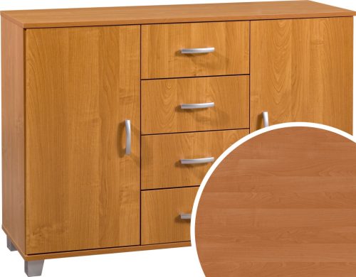 Komód 2 ajtó 4 fiók KN-1244S2D - Éger