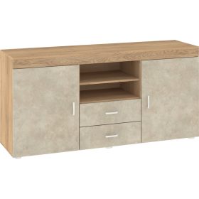   Mamba komód 2 ajtó 2 fiók - Cremona tölgy - Granada mandula