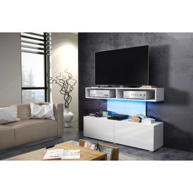 Rex TV-állvány - Fehér - Fényes fehér