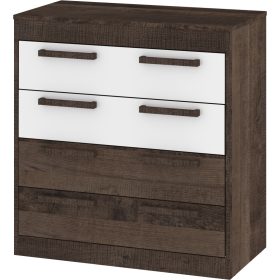 Maximus komód 4 fiók - Grange tölgy - Fényes fehér