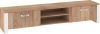 Hugo TV-állvány 2 ajtó - Világos Sonoma tölgy - Fehér