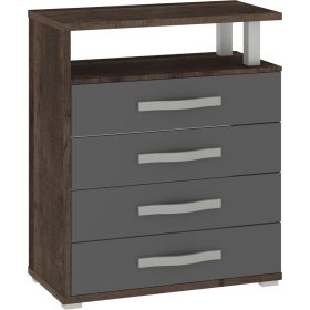 Angel komód 4 fiók - Grange tölgy - Szürke
