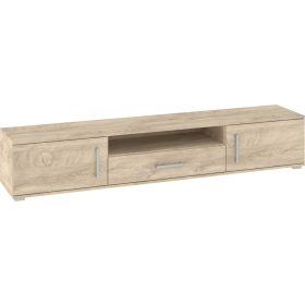 Solar TV-állvány 2 ajtó 1 fiók - Endgrain tölgy