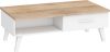 Nordis dohányzóasztal - Világos Sonoma tölgy - Fehér