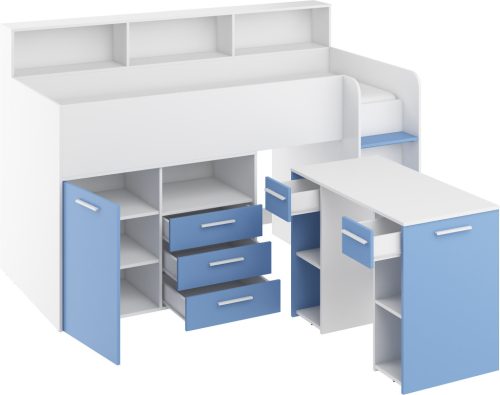 Neo galériaágy jobbos - Fehér - Világos kék