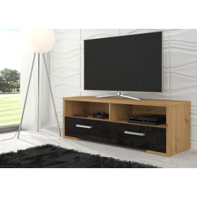 Roma TV-állvány 2 ajtó - Artisan tölgy - Beton fekete