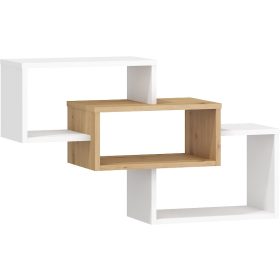 Rio fali polc M - Artisan tölgy - Fehér