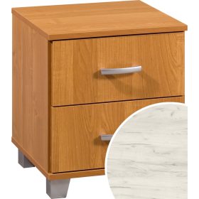 Éjjeliszekrény 2 fiók KN-4022S - Fehér tölgy