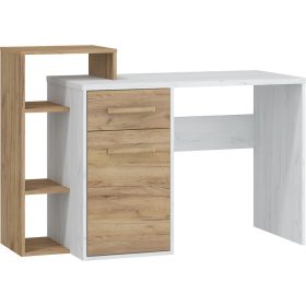   Rio íróasztal 1 ajtó 1 fiók balos - Fehér tölgy - Arany tölgy