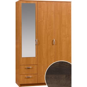   Wenecja 1 gardróbszekrény 3 ajtó 2 fiók tükörrel - Grange tölgy