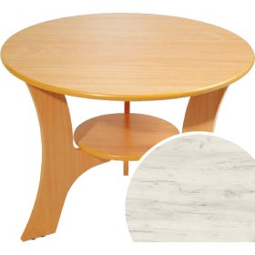 Ring 2D dohányzóasztal - Fehér tölgy