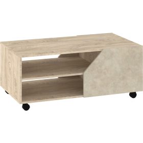   Pax 110 dohányzóasztal - Endgrain tölgy - Fehér - Granada mandula