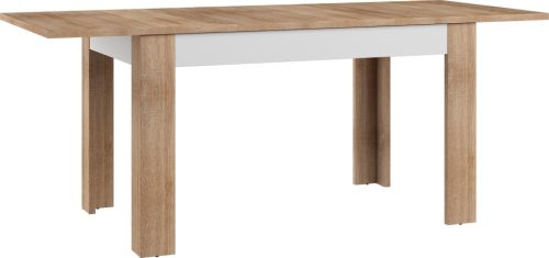 Hybrid kihúzható étkezőasztal - Világos Sonoma tölgy - Fehér