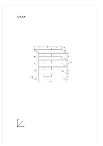 Aramis cipőspolc - Fehér tölgy
