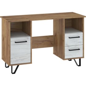   Boss íróasztal 1 ajtó 2 fiók - Arany tölgy - Fehér tölgy