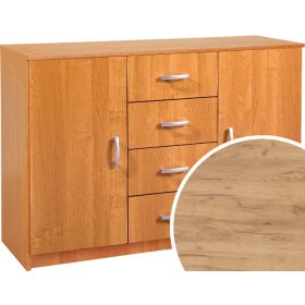 Komód 2 ajtó 4 fiók K-1244S2D - Arany tölgy