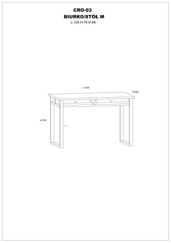 Cross asztal M - Grange tölgy